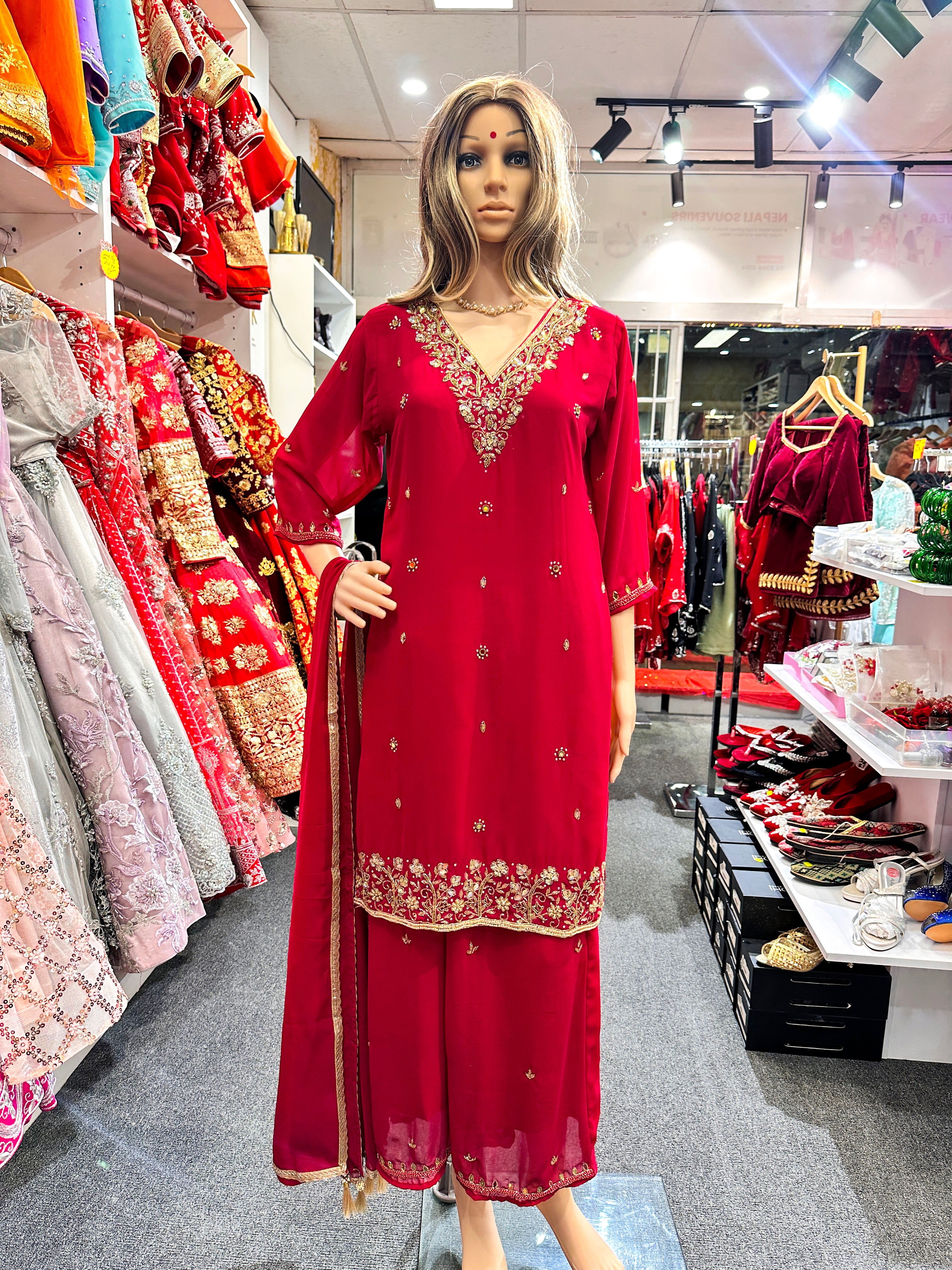 Party Wear Hand Work Suit RP